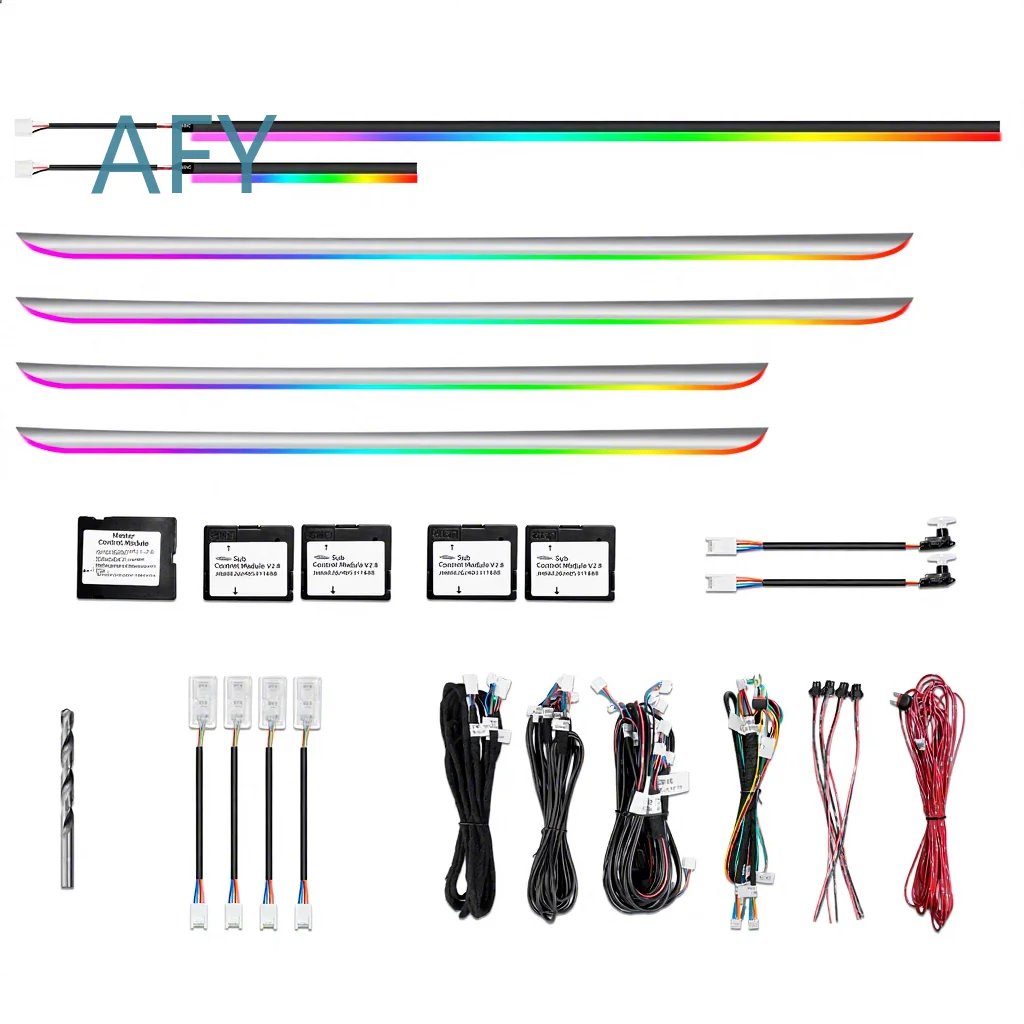 Upgrade 256 Colors Symphony LED Car Interior Ambient Light Strip for BMW 3 Series E90 E91 E92 E93 2004 2011 interior lighting