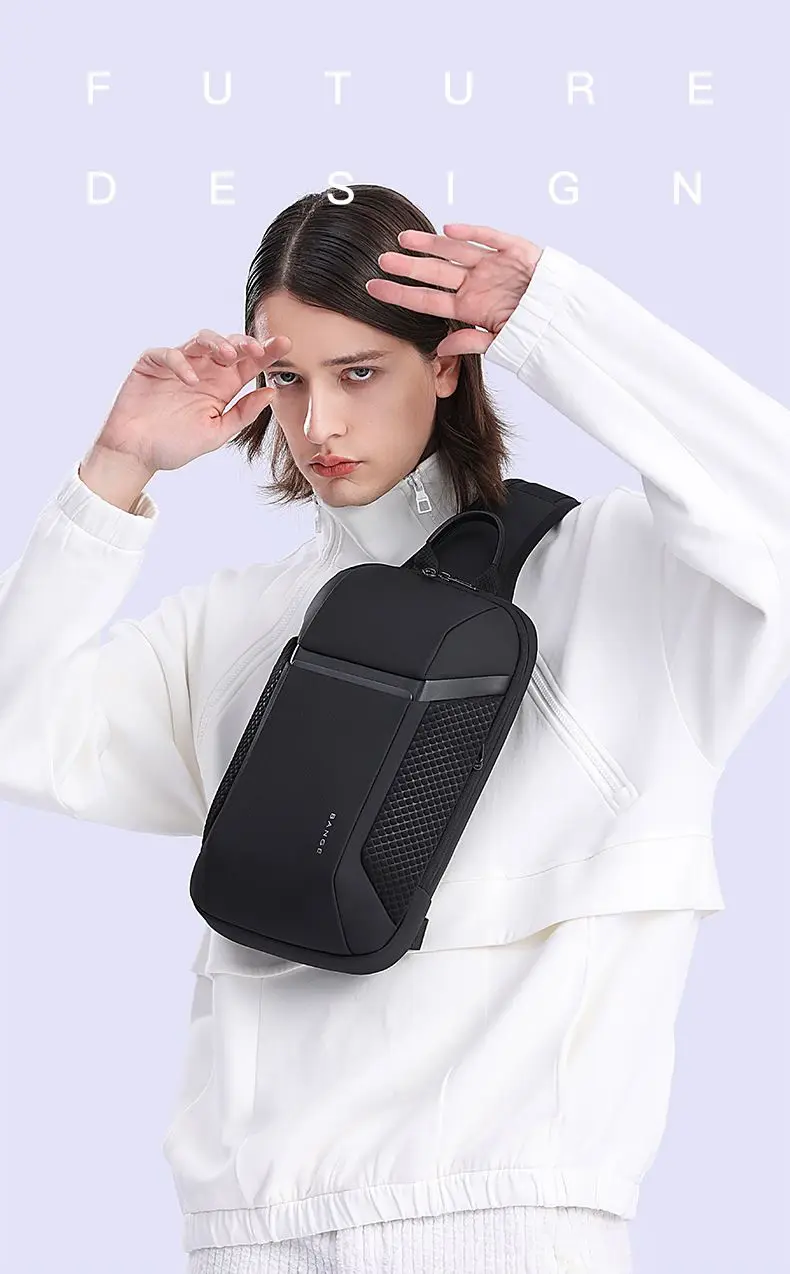 BANGE Multi Functional Anti-theft Shoulder Bags Men's Oxford Crossbody Bag Short Trip Messenger USB Charging Chest Bag Pack