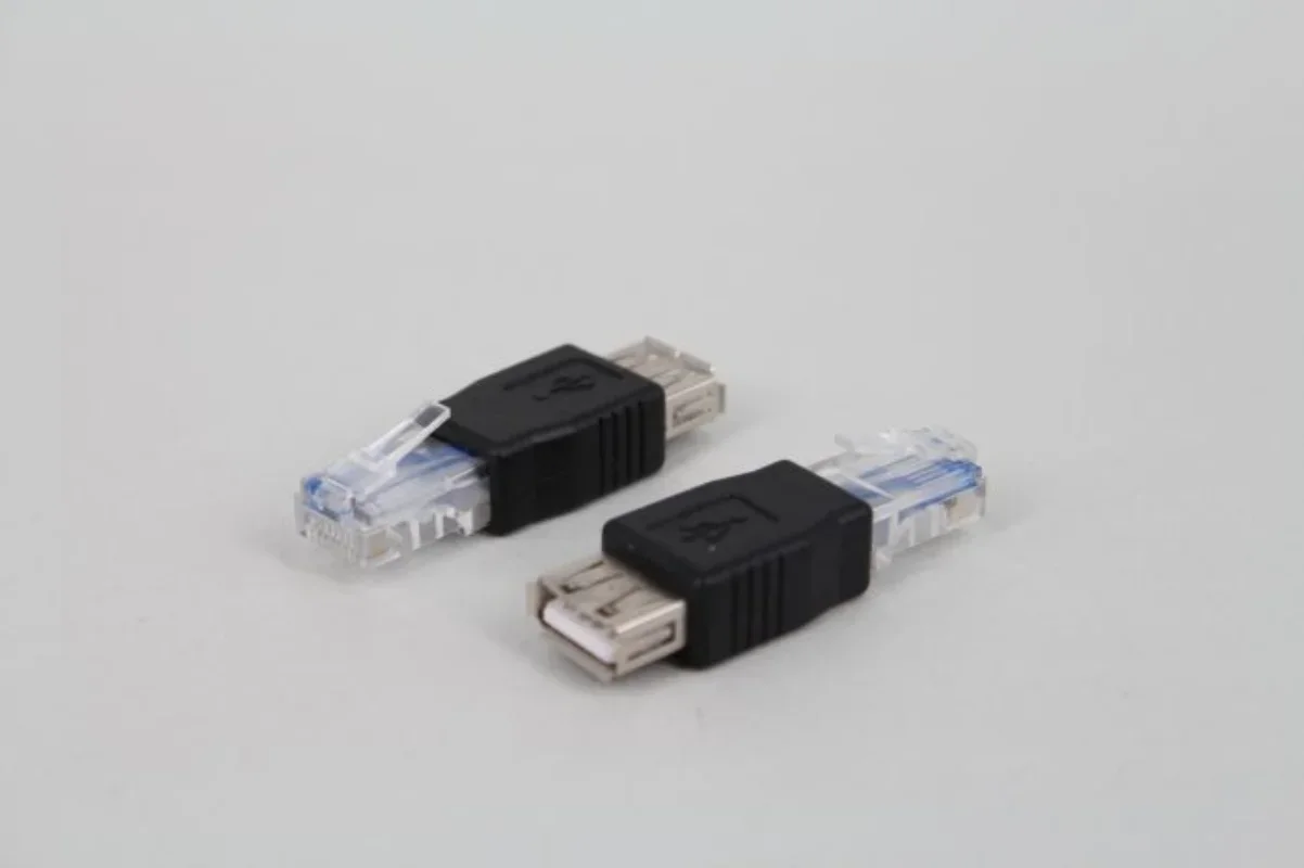 1 stks Crystal Head RJ45 Male naar USB 2.0 AF EEN Vrouwelijke Adapter Connector Laptop LAN Netwerkkabel Ethernet Converter plug