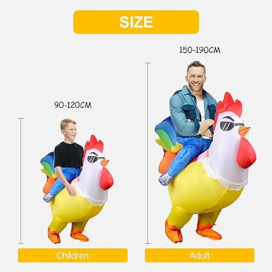 لطيف ورائع الديك النظارات الشمسية نفخ زي تأثيري هالوين عيد الميلاد أداء حفلة نفخ زي #5