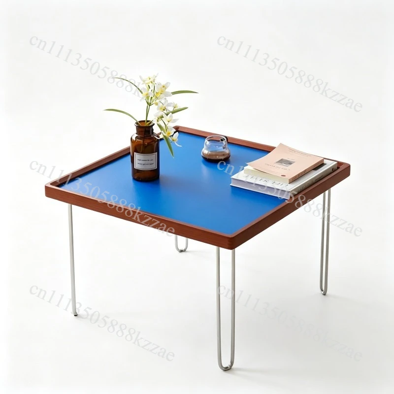 Bauhaus Square Coffee Table Stainless Steel Center Table for Living Room Nordic Minimalist End Tables Dopamine Home Furniture