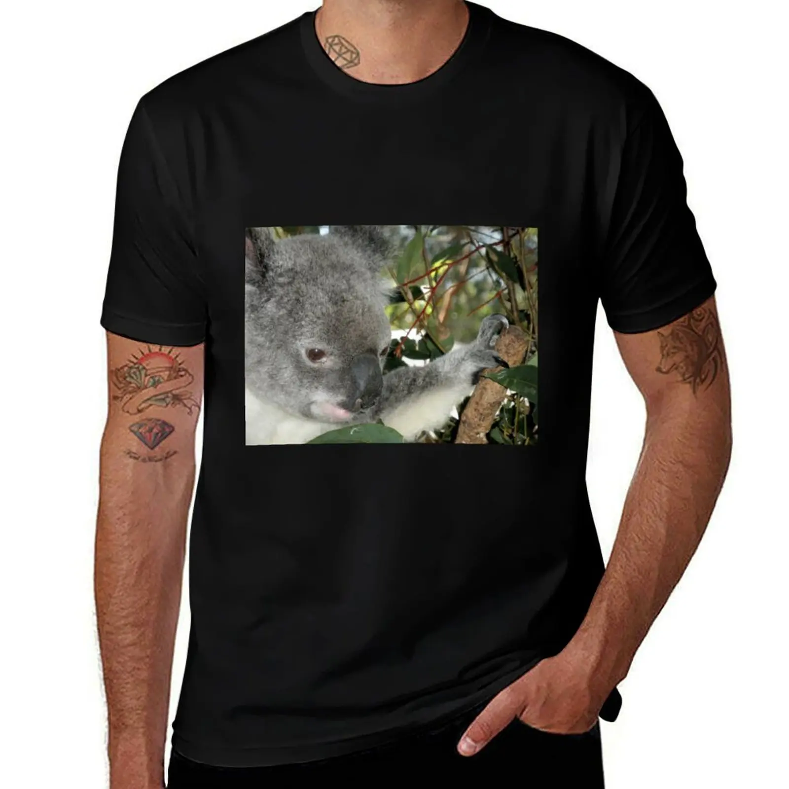 Young Koala, Australia Zoo, Queensland, Australia. T-Shirt hippie clothes oversized plain t shirts men