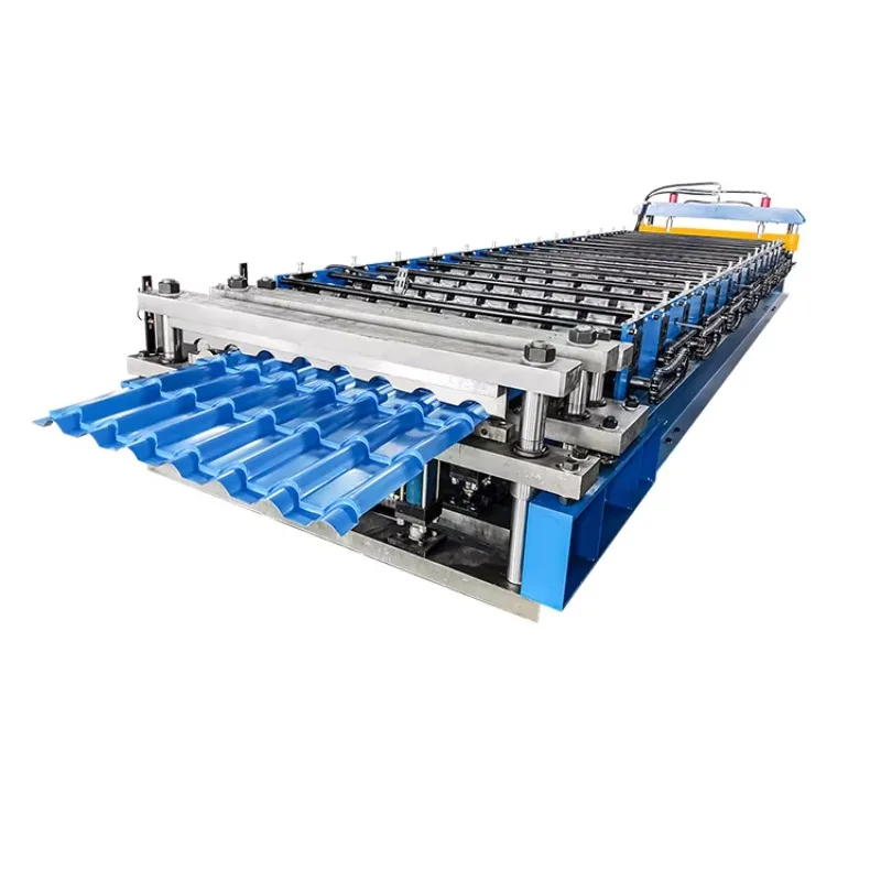 Hydraulic Glazed Ceramic Tile Forming Machine - Heavy-Duty Roof Tile Roll Forming Equipment for Construction Sites