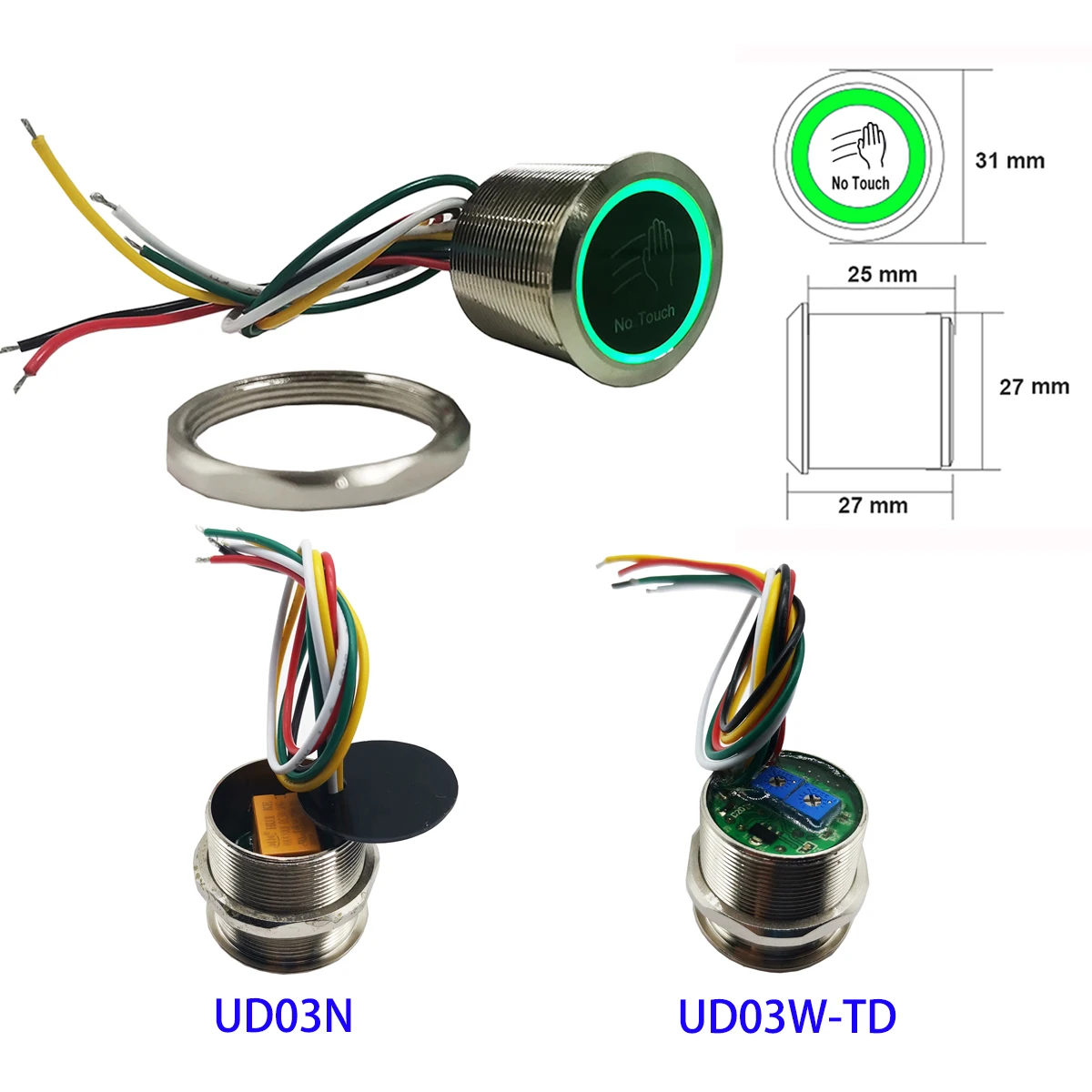 Imagem -04 - Libere o Interruptor para Door Lock System Touchless sem Contato Controle de Acesso Nenhum Toque Saída Botão