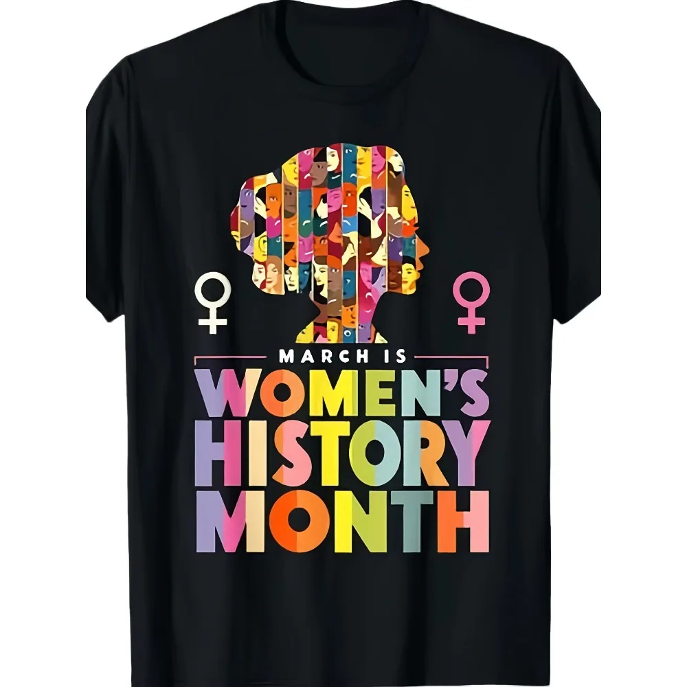 Empower Women National Women'S History Month 2025 T-Shirt | Same style for men and women, 2026 summer, short-sleeved, 180G,