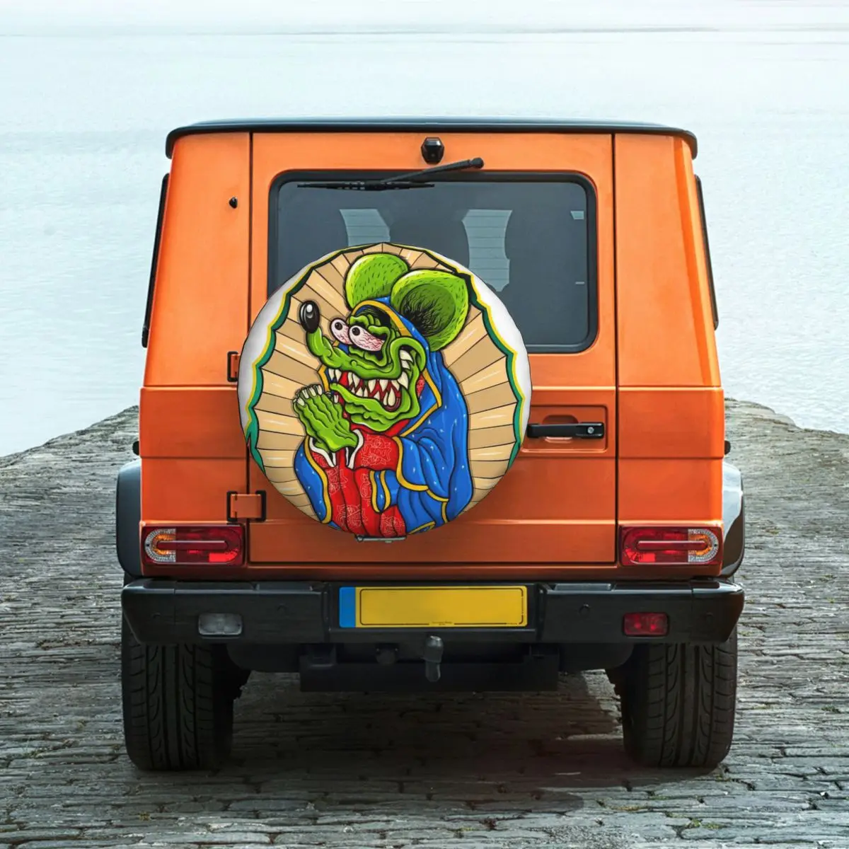 

The Rat Fink Tire Cover Wheel Protectors Weatherproof Universal for Jeep Trailer RV SUV Truck Camper Travel Trailer