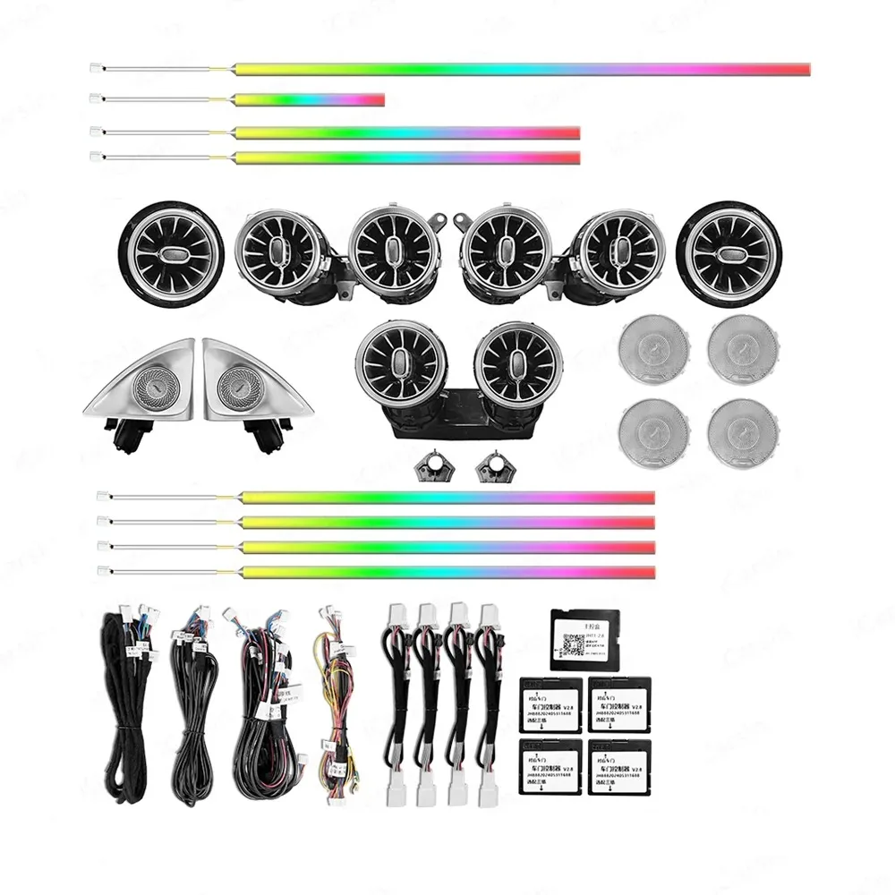 

64 Colors Dynamic Active W213 Ambient Light for Mercedes-Benz E Class 2016-2023 MMI Control Interior Lighting Upgrade Kit