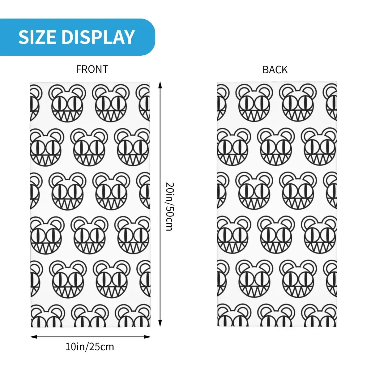 Radiohead Logo Bandana Neck Gaiter Printed Balaclavas Face Scarf Multifunctional Headwear Running for Men Women Adult Washable