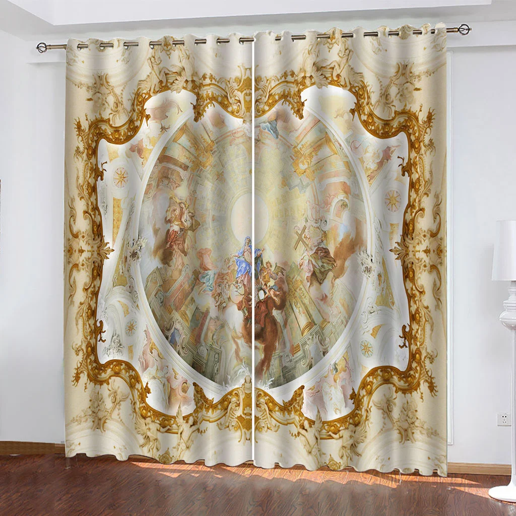 Beautiful Photo Fashion Customized 3D Curtains angel curtains 3D Curtains set For Bed room Living room Office Hotel Home