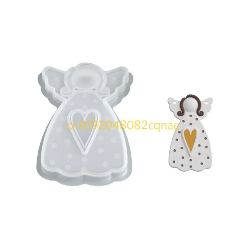 Reusable Silicone Adornment Mold For Angel Wing Pendant Crafting With Resin And Decorative Embellishments