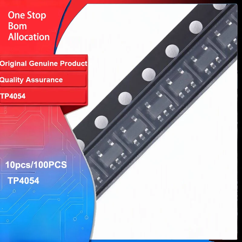 Original New 10pcs/100PCS SMD UMW TP4054 SOT-23-5 500mA Battery Power Management IC Electronic Components for Arduino diy