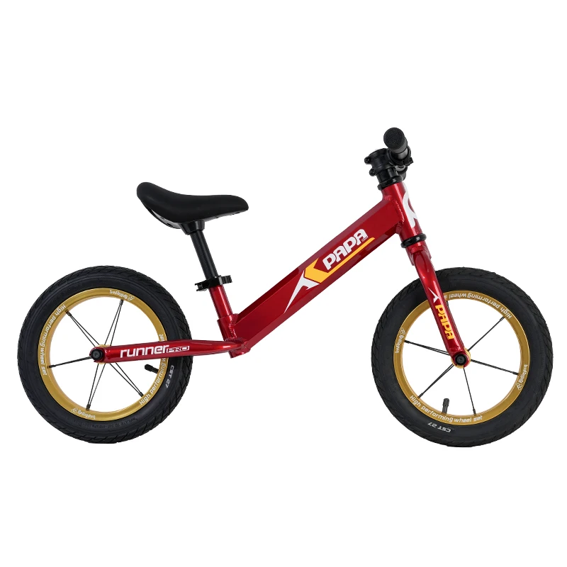 Papabike 12 Inch Aluminum Alloy Balance Bike Runner Pro 2024 Running Bike No Pedal Balance Bicycle for 2-6 Years Old  Child