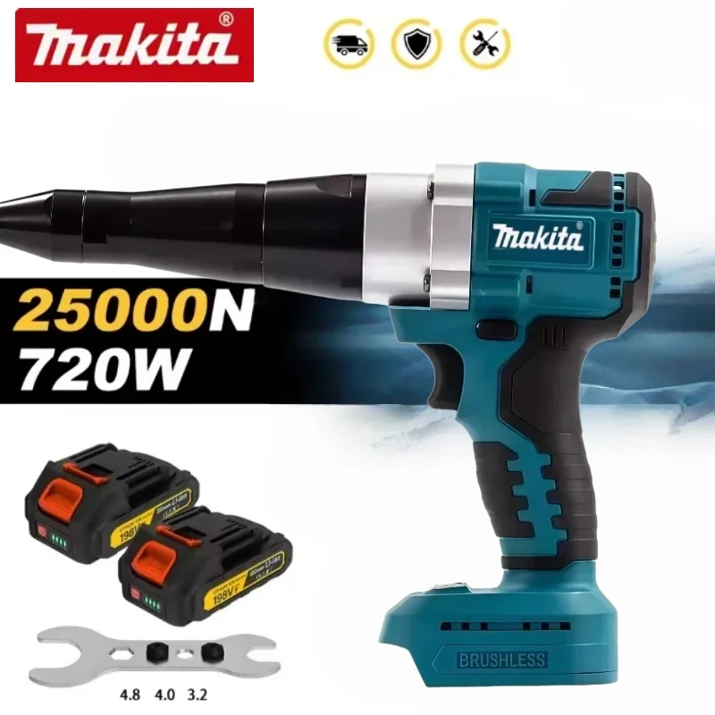 

Makita Brushless Electric Rivet Gun For Makita 18V Battery LED Cordless Rivet Nut Gun Automatic Riveting Tool