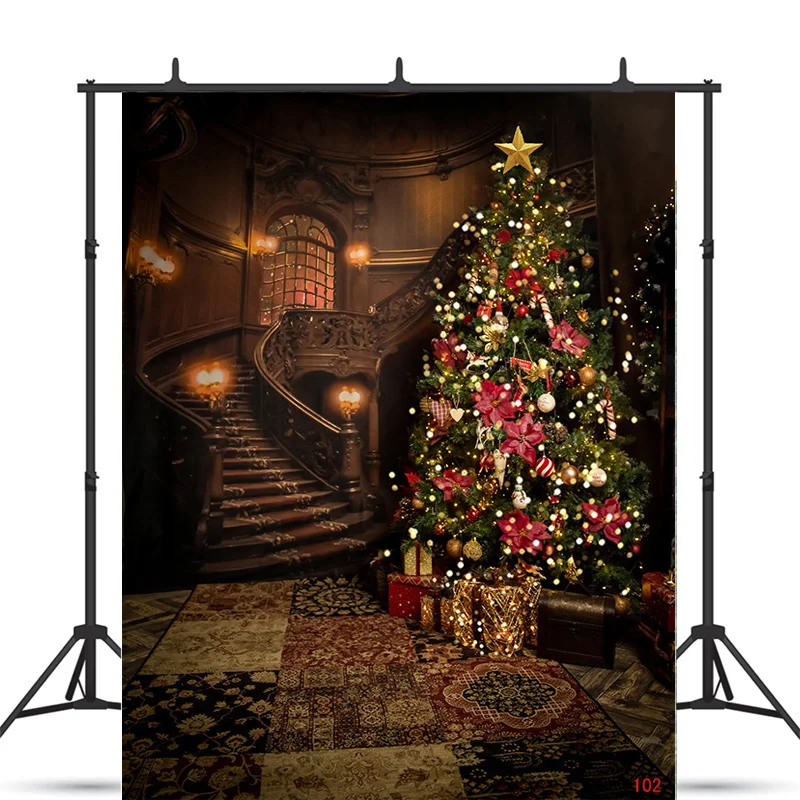 

SHUOZHIKE Christmas Day Decoration Photography Backdrops Magic Xmas Eve Happy New Year Creath Studio Background Props JD-17