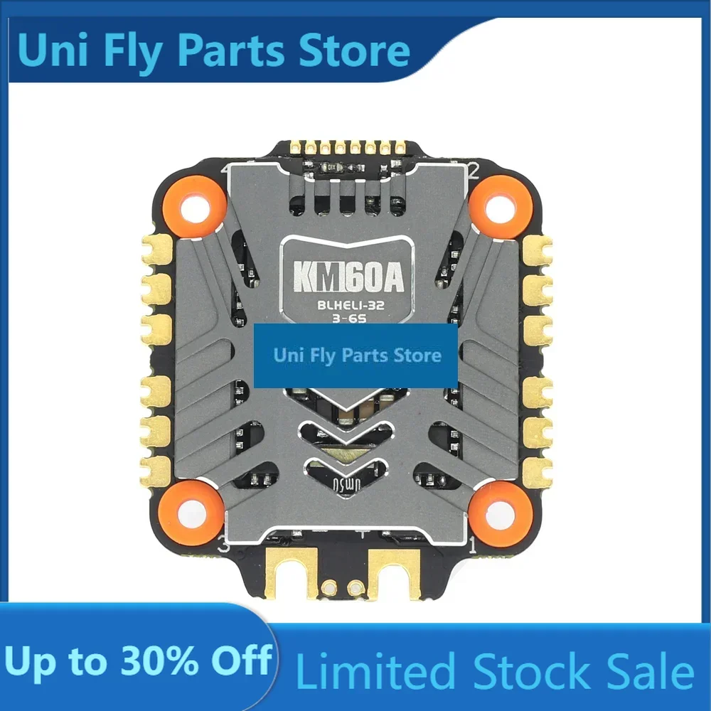 UniFlySKYSTARS 60A 3-6S 4in1 ESC BLHeli-32 ESC Speed Controller Board Dshot600 DShot1200 Lipo For FPV Racing Quadcopter