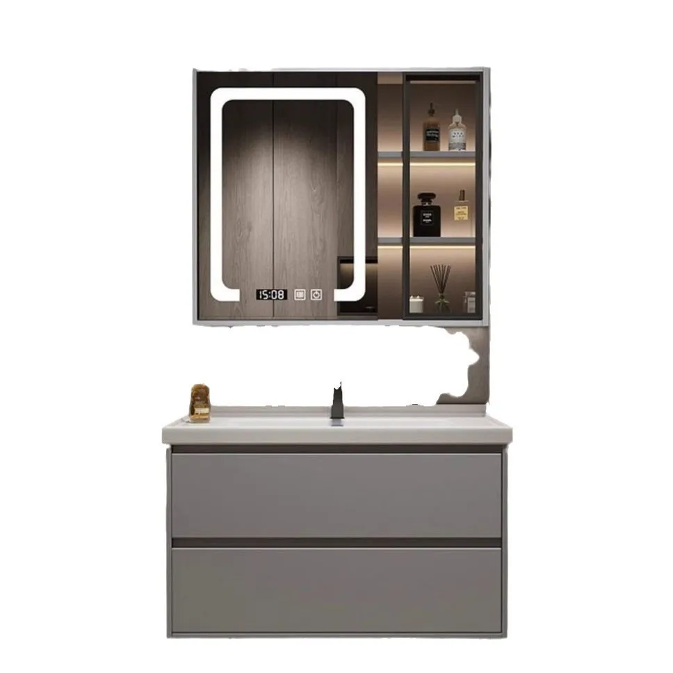 

Ceramic integrated basin, bathroom cabinet, combination, moisture-proof, solid wood, smart, toilet