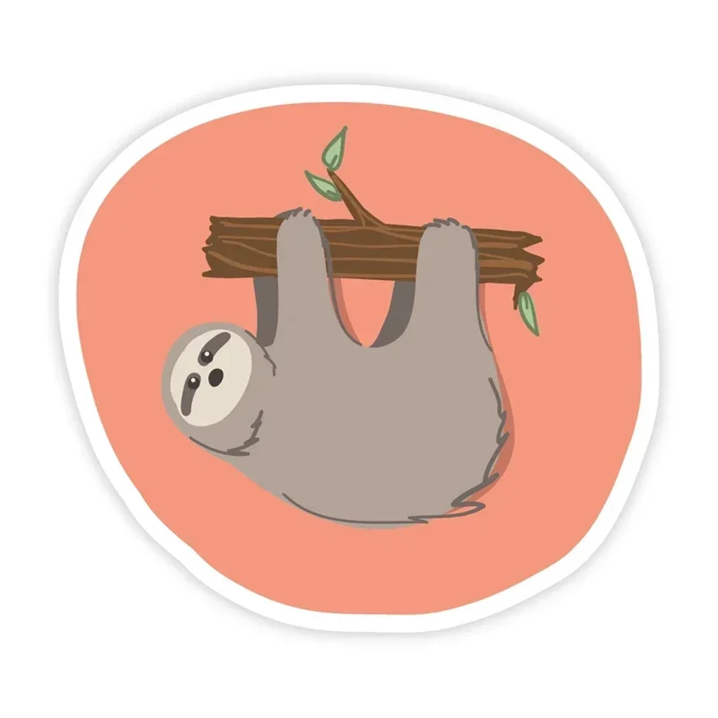 

YUIN Fun Anime Sloth Modeling Personality Car Stickers PVC Fashion Auto Window Bumper Sunscreen Waterproof Self-adhesive Decal