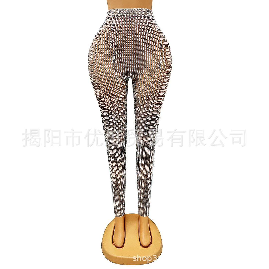 

2026 Full Of Blingbling Small Rhinestones Heavy Industry Wind Singer Night Reception Party Performance Female Hot Diamond Pants