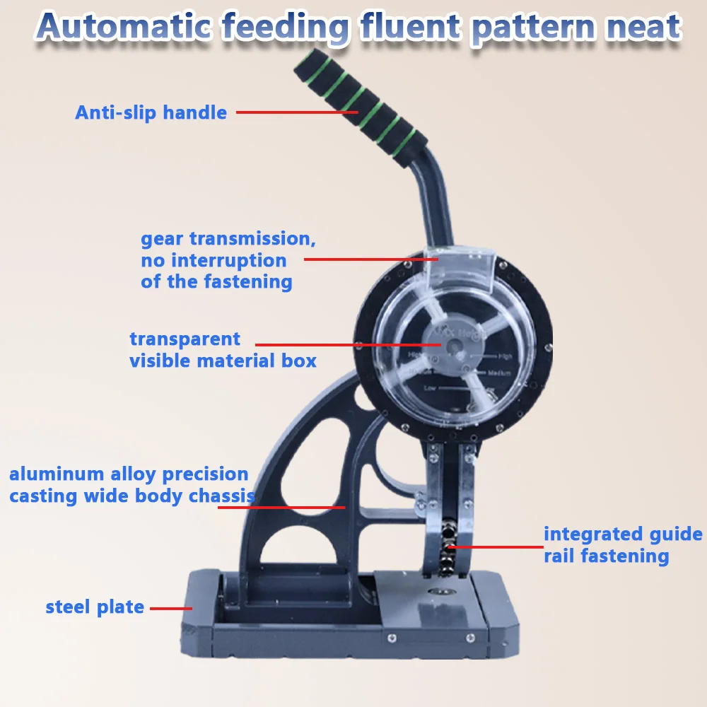 Ring-Free Semi-Automatic Buttoning Machine for Advertising Printing Banner Fabric Chicken Eyes Buttoning Tool