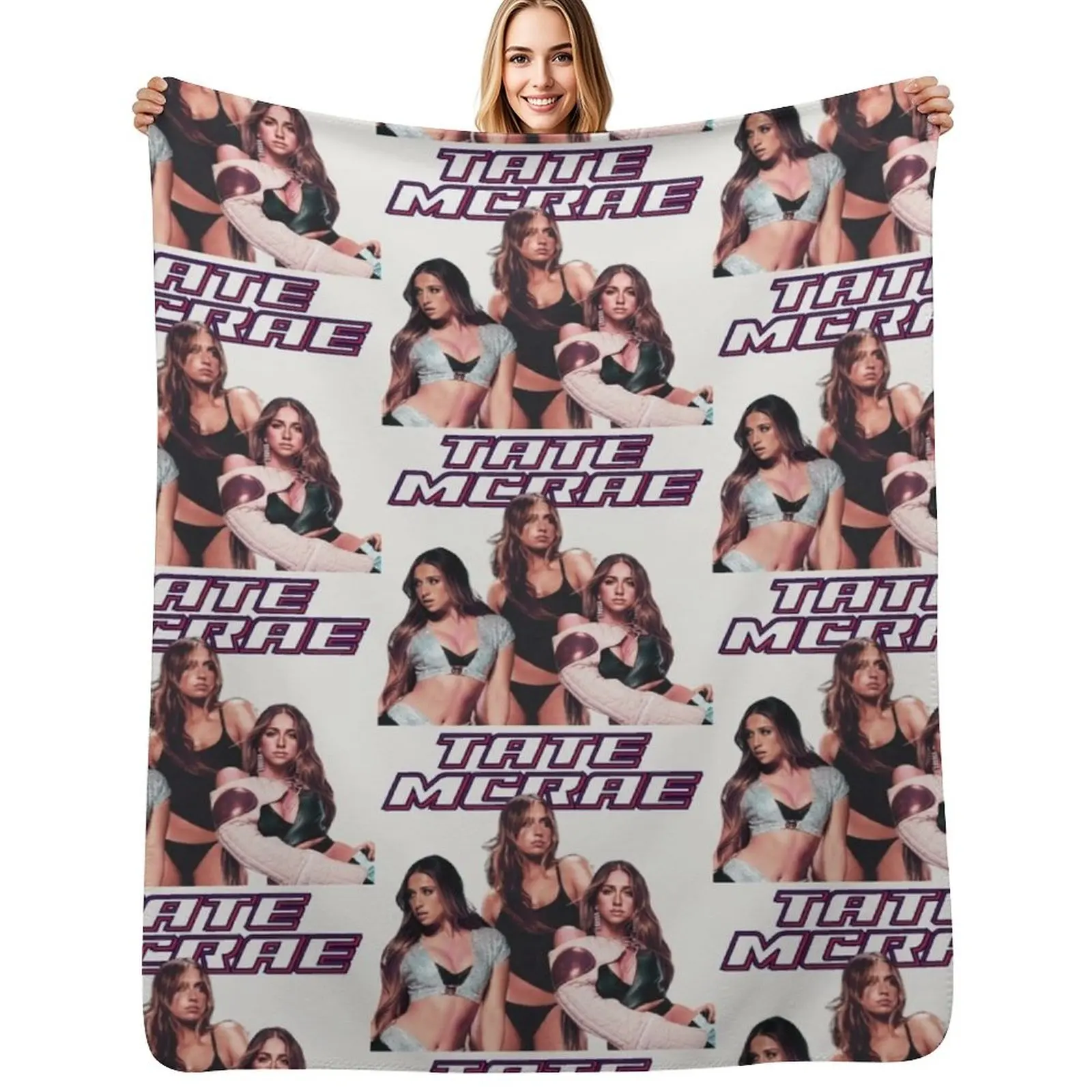 

Tate McRae V1 - Think Later Tour Throw Blanket Faux Fur Soft Warm Blanket for Bed