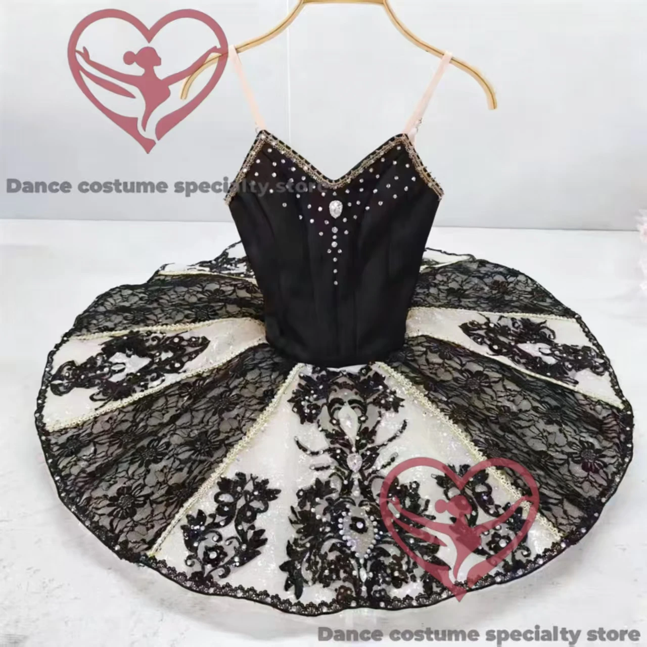 

Professional Black Esmeralda Ballet Performance Tutu Skirt - Competition Custom-Made for Adults & Children