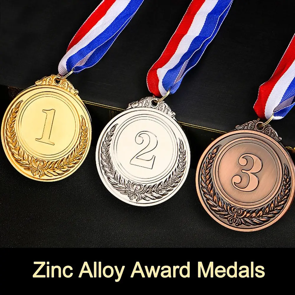 Winner Reward Gold Silver Bronze Medals Dancing Sports Game Zinc Alloy Award Medals Swimming Running Competition Rewards Prizes