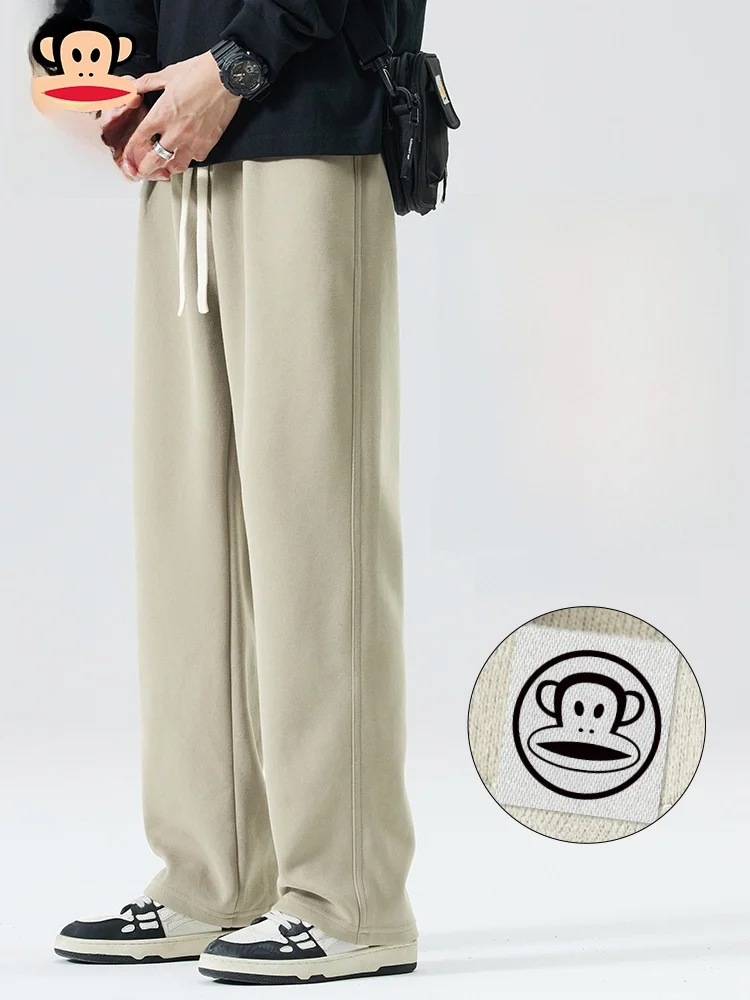 

Мужские спортивные брюки PaulFrank Pure Color прямого кроя свободного силуэта, весна-осень, цвет хаки, модные, повседневные, удобные