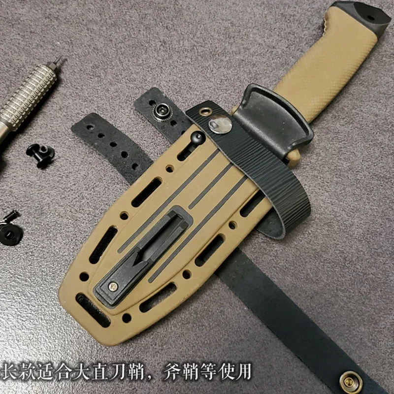 Imagem -06 - Edc Couro Cinto Onda de Água Ondulado Cinto Pode Fixa Bainha Pura com Hardware Padrão 18 25 cm