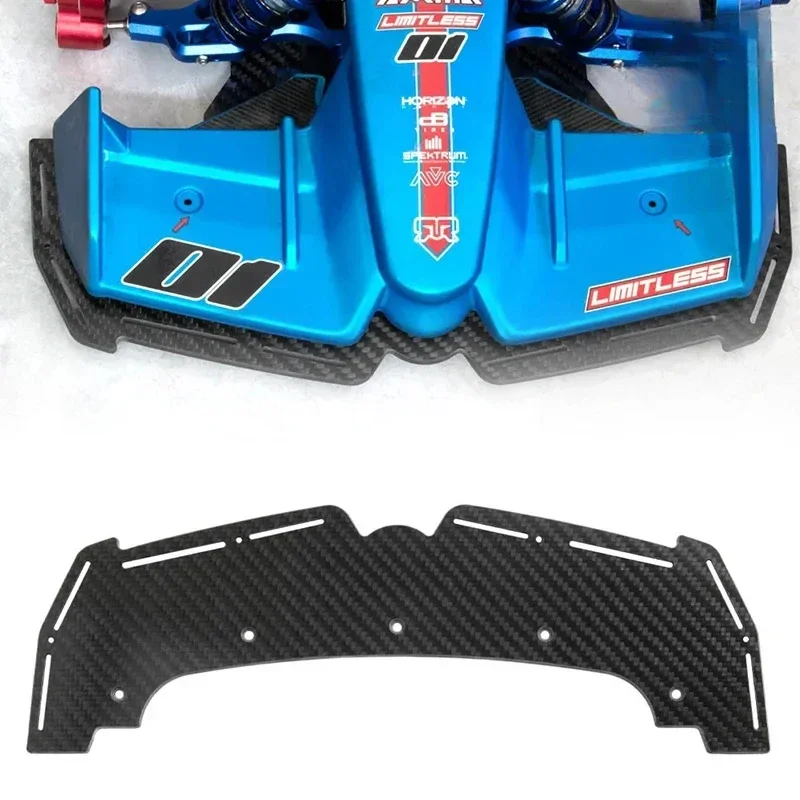 Protector inferior de placa de deslizamiento de chasis de parachoques delantero de fibra de carbono para coche 1/7 ARRMA LIMITLESS F1