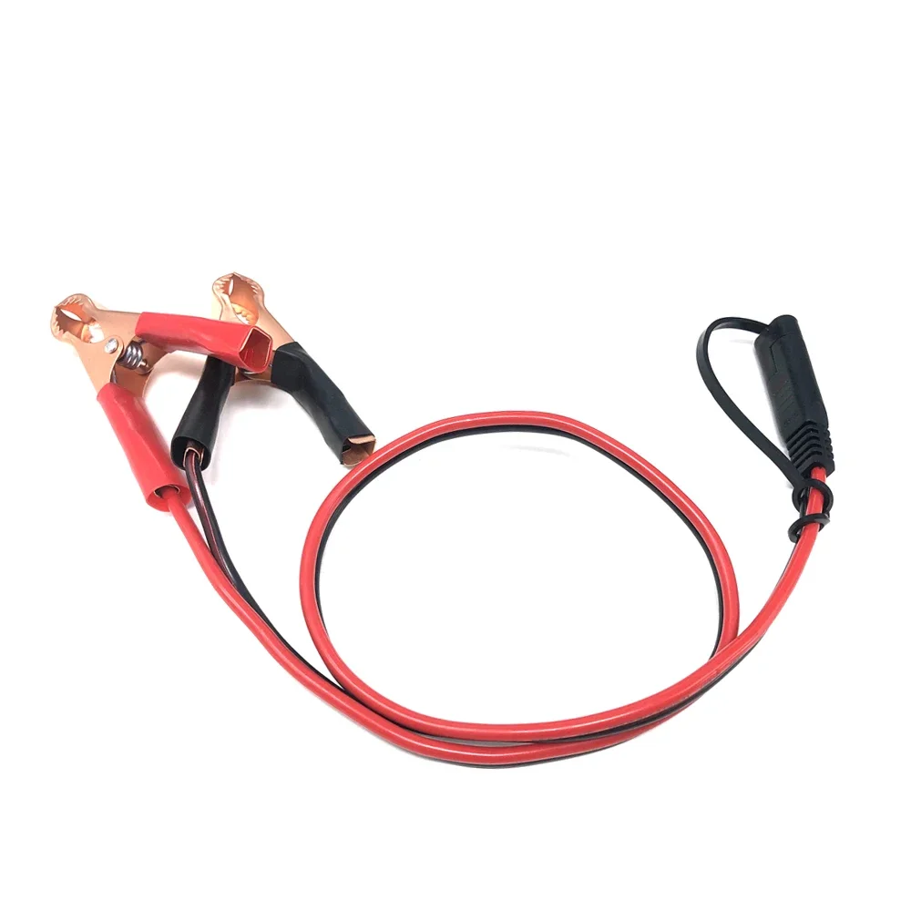 Battery Alligator Clip to Sae Connector Extension Cable 16AWG Sae 2 Pin Quick Disconnect to Alligator Clamps Connectors Cord