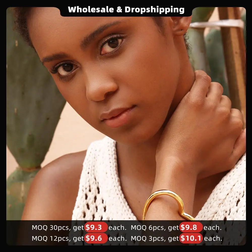 ENFASHION Heart Cuff Bangles For Women Accessories Gold Color Brass Bracelets Fashion Jewelry Friends Gifts 2020 Pulseira BC2006