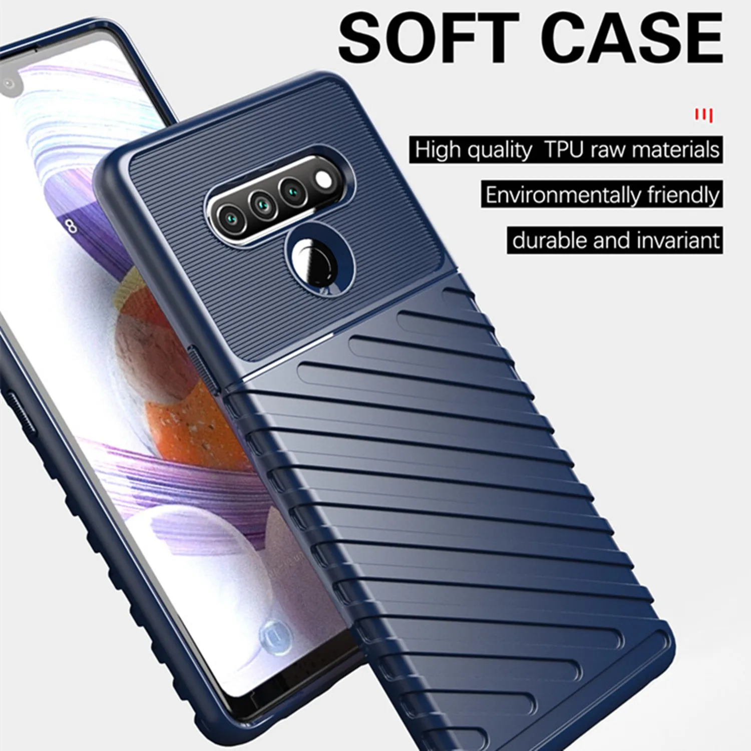 For LG Stylo 6 stylo6 Luxury Thunder Case Shockproof Silicone Back Cover for lg k71 lgk71 Fashion Mobile Shell Coque Fundas