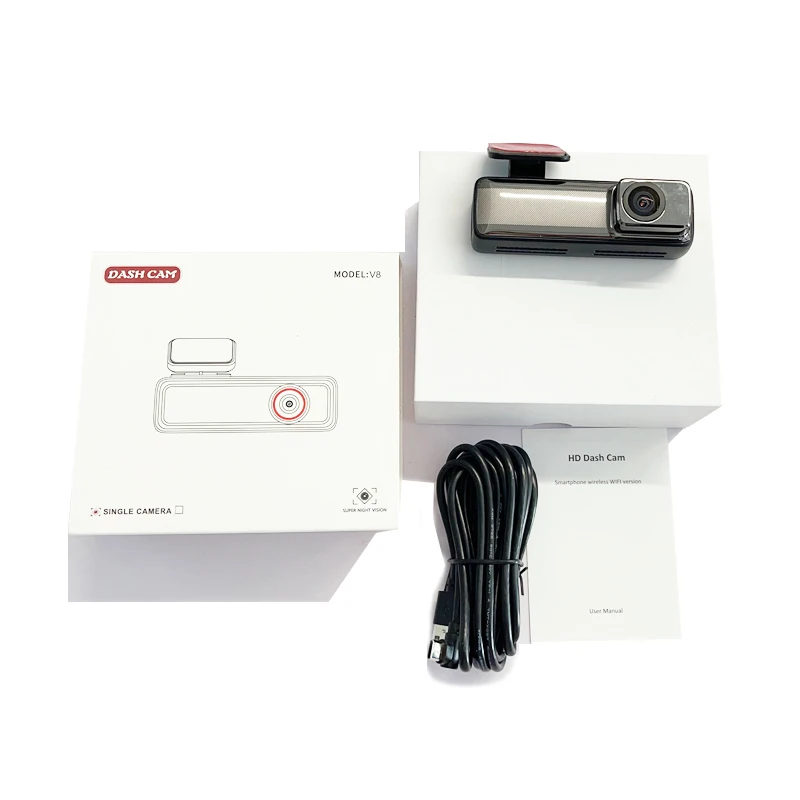 FHD1080P WiFi Car DVR Dashcam 24H Parking Monitor 170° Wide Angle Fisheye Len Nightvision GPS Location Blackbox Source Factory