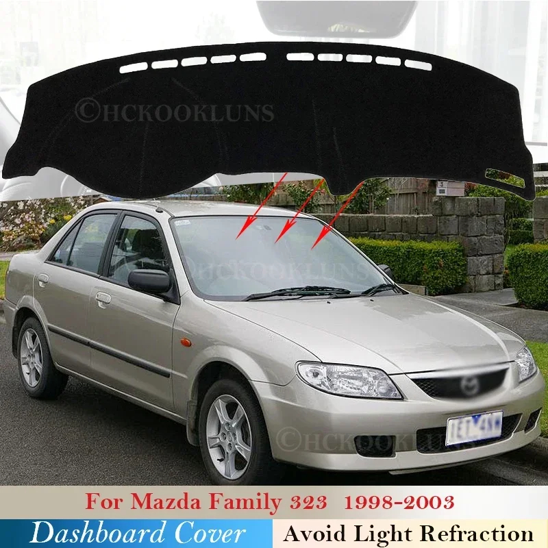 

For Ford Laser KN KQ 2000 2002 Dashboard Cover Avoid Light Pad Instrument Panel Mat Carpets for Mazda Family 323 1998~2003 BJ