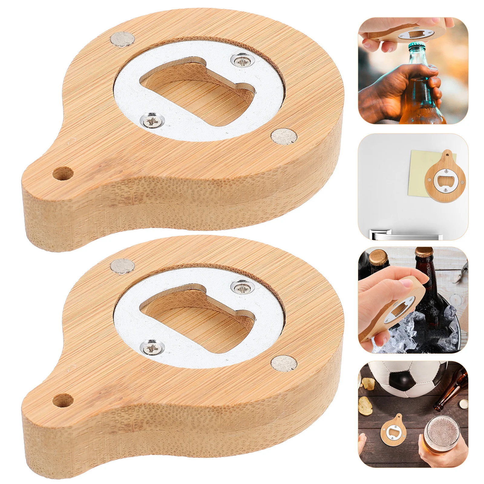 

2pcs Creative Refrigerator Magnet Beer Bottle Opener Multipurpose Fridge Sticker For Kitchen Bar Camping Decorative Gadget