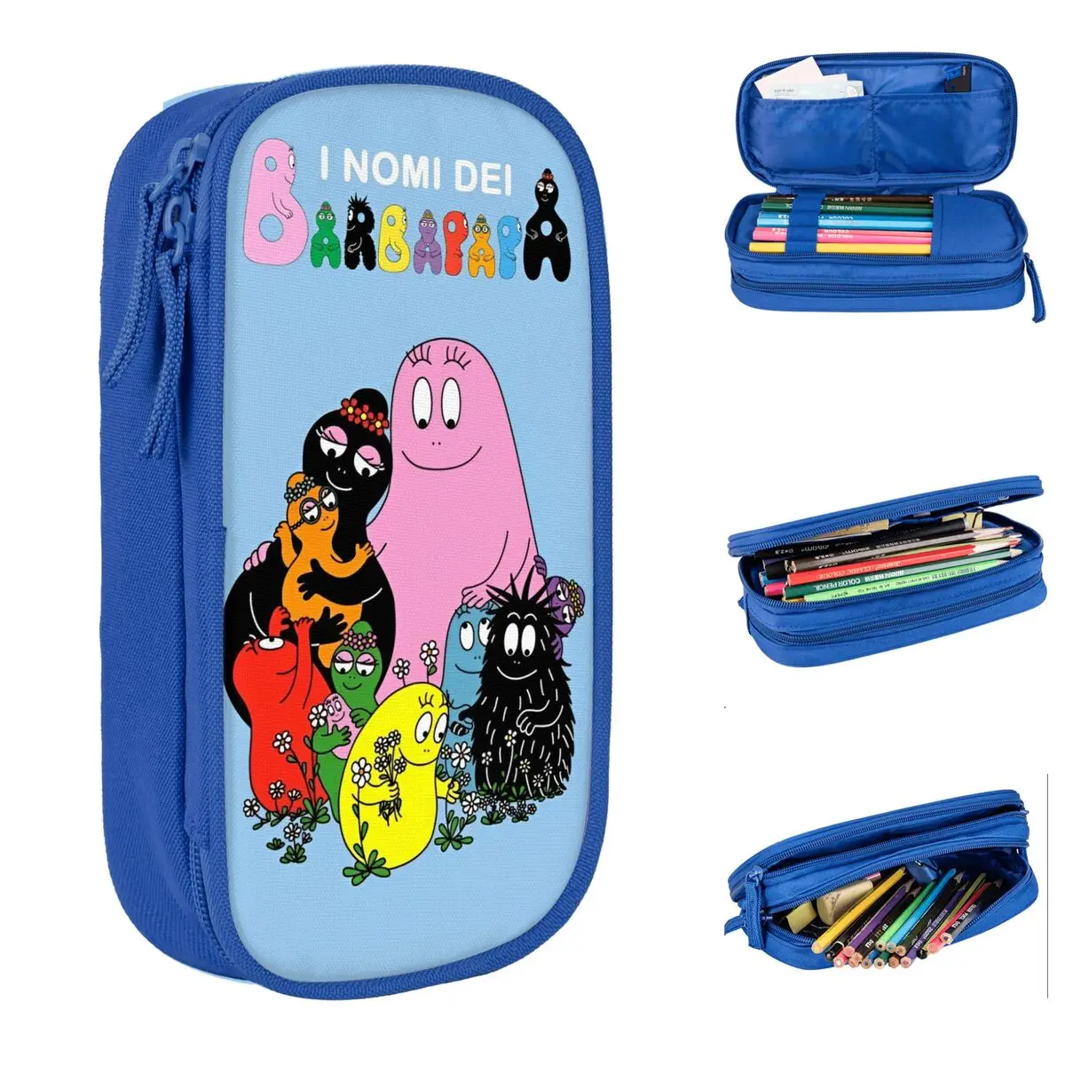 

Мультяшные пеналы с семьей Барбапапа, аниме-пеналы, коробки для ручек для студентов, большие сумки для хранения, офисные пеналы на молнии для канцелярских принадлежностей