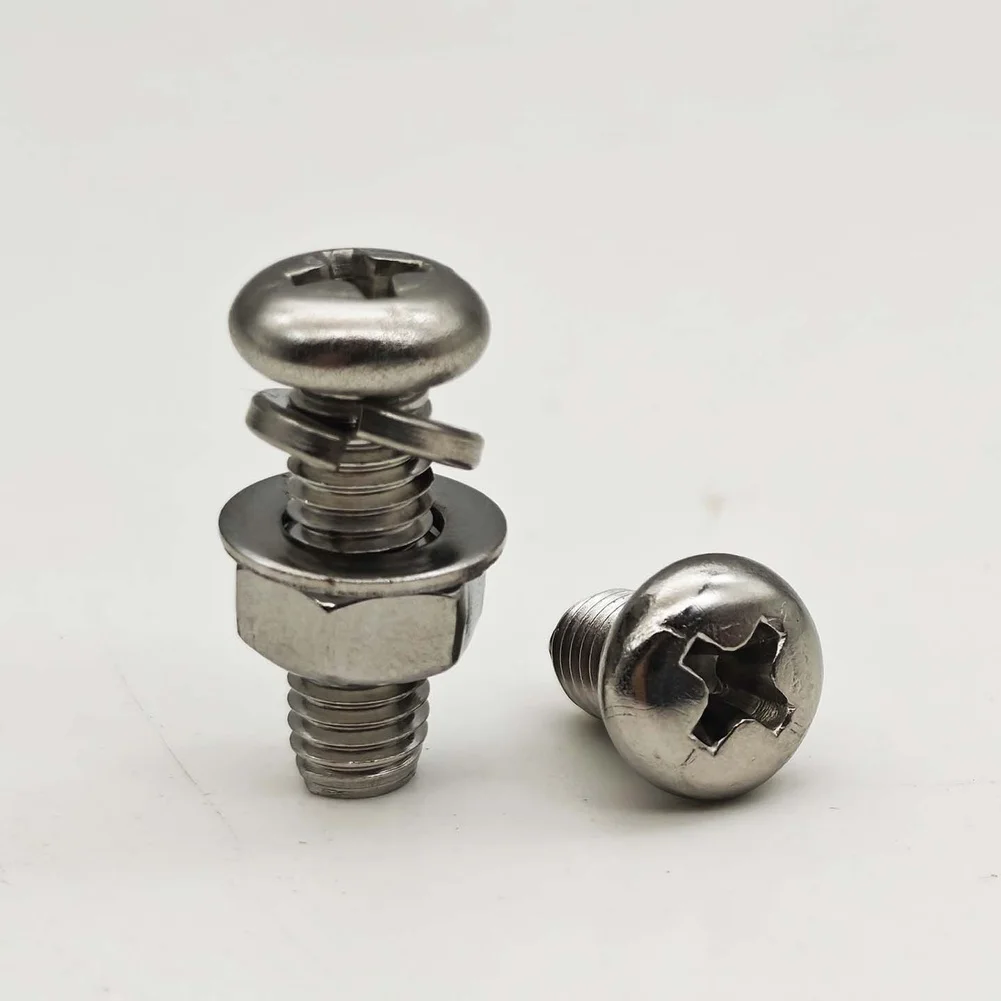 Screwdriver 304 Stainless Fasteners Silver Stainless Steel Screw Set Rust Resistant Material Portable Storage Case