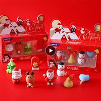 Christmas Eraser Durable Cute Childrens Gifts Primary School Student Creativity Office Santa Eraser Childrens Gifts Eraser