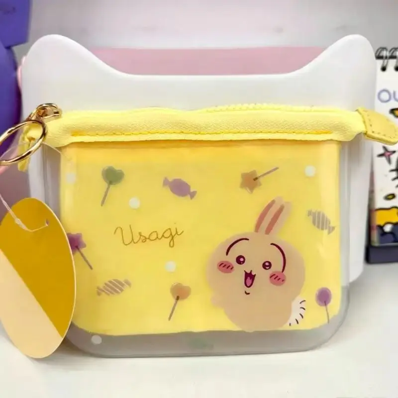 Chiikawa Hachiware Girl Cosmetic Bag Cartoon Hachiware Usagi Cute Storage Bag Coin Purse Bags for Woman Anime Figure Kawaii
