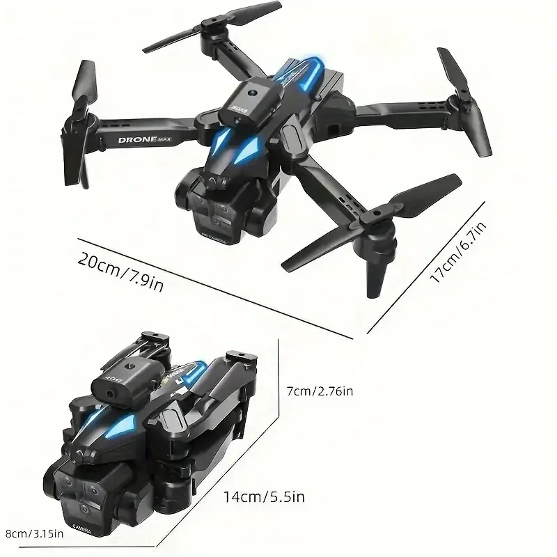 Drone Professionnel C10 4K avec Trois Caméras, Grand Angle, Localisation de Flux Optique, Quatre Voies, Évitement d'Obstacles, Quadcopter, Jouets pour Enfants, Nouveau