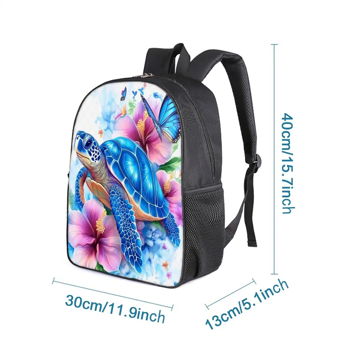 Sea Turtle Coral Print Single Layer Backpack Simple Style for Boys/Girls Children Best Gifts 2D Flat Cartoon School Bags