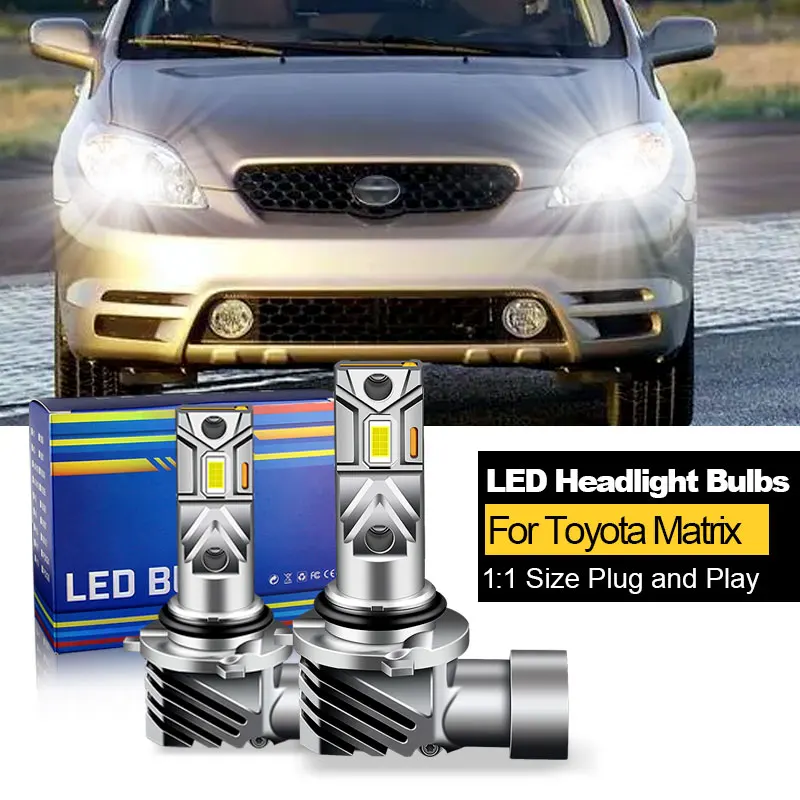 2 SZTUKI CANbus Do Toyota Matrix 2003 2004 2005 2006 2007 2008 Reflektory LED 9005 HB3 9006 HB4 Żarówki świateł drogowych 20000LM Białe