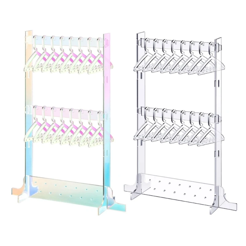 

Colorful Jewelry and Earring Display Stand Space Saving Acrylic Earring Holder with Hanger Portable Display