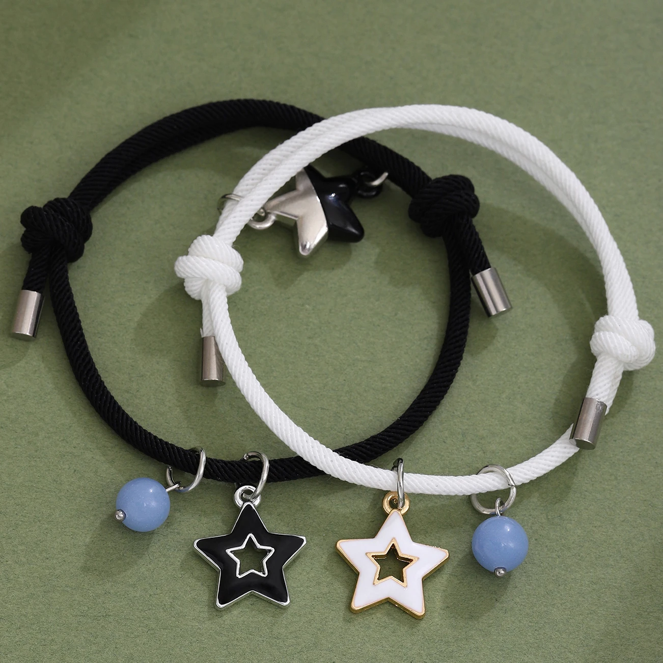 

Luminous Star Handmade Adjustable Rope for Women Men Couple Matching Bracelets Lover Glow in the Dark Friendship Jewelry Gifts