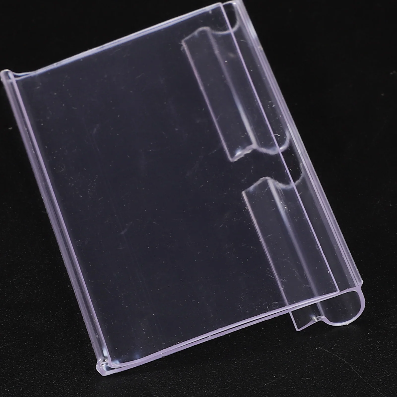

50 Sets Price Tag Wire Shelving Label Holders Wicker Shelf Tags Transparent Plastic Hanging Labels
