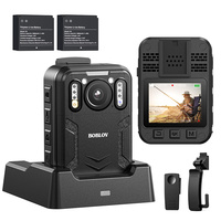 BOBLOV 4K Mini Body Camera Police Wearable Night Vision Two 3000mAh Batteries 16H Recording Small Camcorders GPS Charging Dock