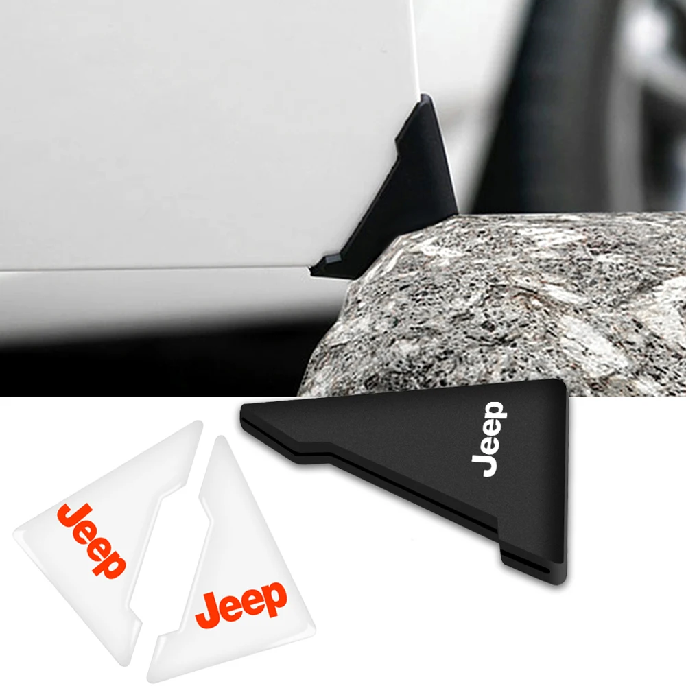 

2/4 шт. защитные накладки на углы дверей автомобиля, силиконовые защитные накладки на углы дверей, противоударные защитные накладки для Jeep Wrangler Cherokee Renegade