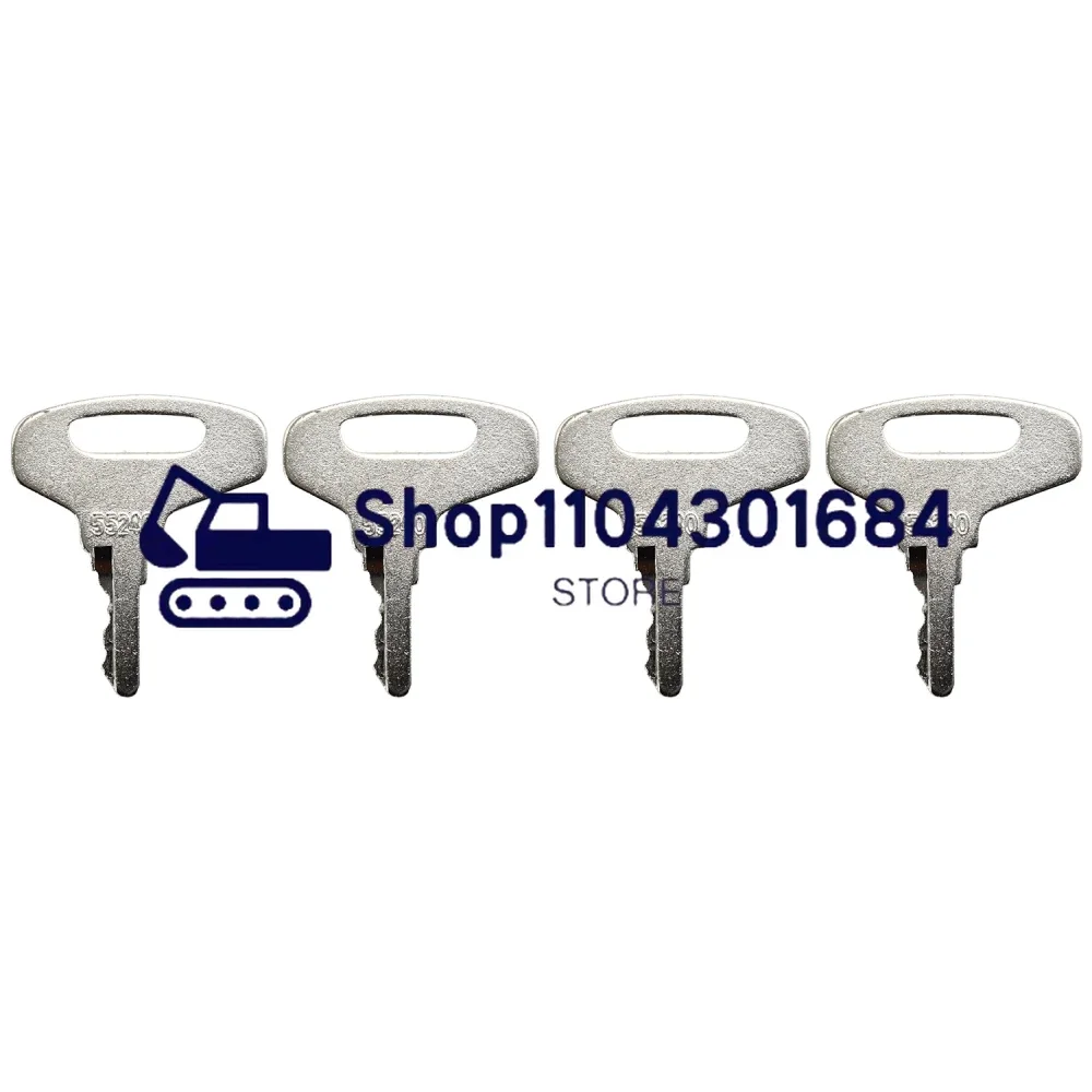 4PCS Ignition Key 55240 66711-55240 66711-55140 Compatible with Kubota Tractor B20 B5100 B6100 B6200 B7100 B7200 B8200 B9200