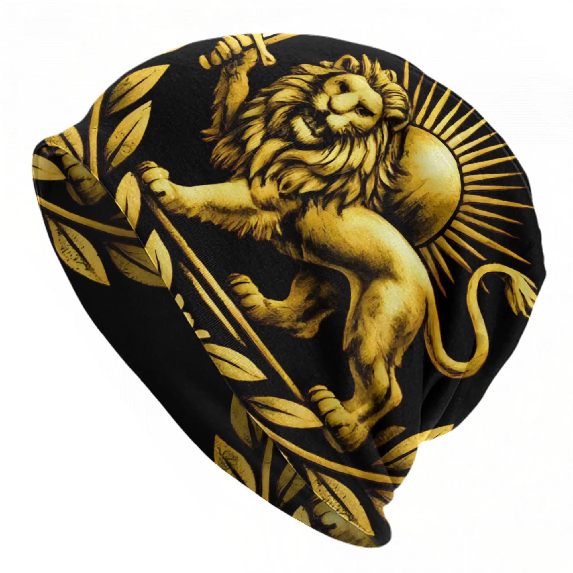 MIGA Make Iran Great Again Persian Lion and Sun Skullies Beanies Hat  Autumn Men Women Outdoor Cap Warm Dual-use Bonnet Hat