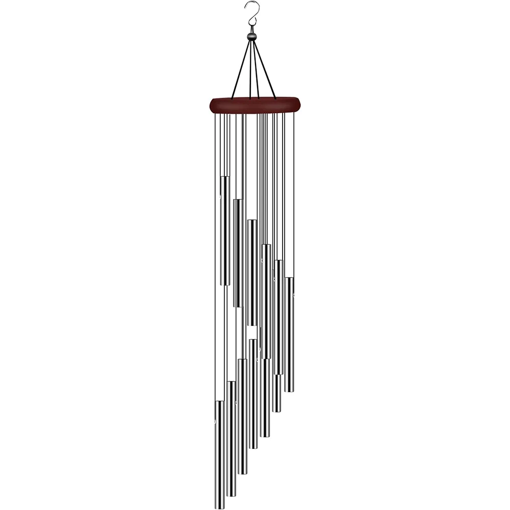 Beautiful and Soothing Musical Wind Chime with 12 Tubes and Bells - Perfect for Relaxation and Meditation